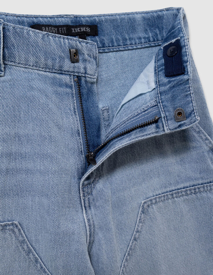Charpentier spirit blue denim Bermuda shorts for boy-5