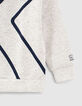 Sweat blanc chin&eacute; col montant maxi K gar&ccedil;on -4