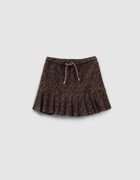 Falda pantalón caqui leopardo corazones niña - IKKS