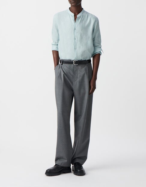 Camisa REGULAR horizonte cuello Mao lino hombre - IKKS