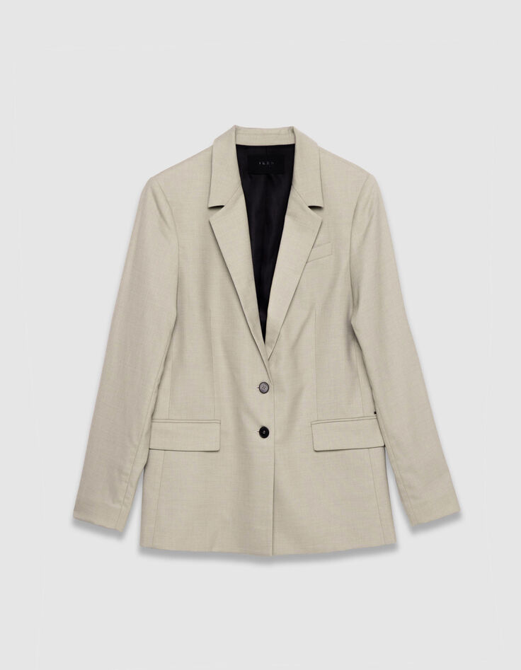 Women's beige suit jacket-6