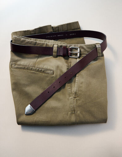 Men's khaki SLIM chinos - IKKS