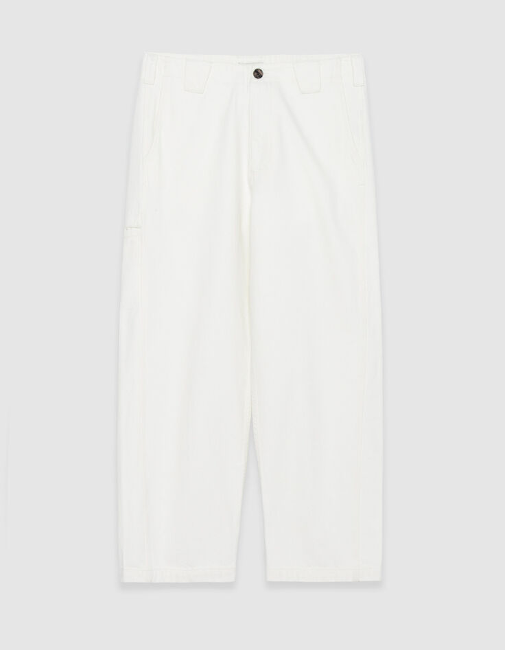 Vaqueros blancos de corte recto para hombre-7