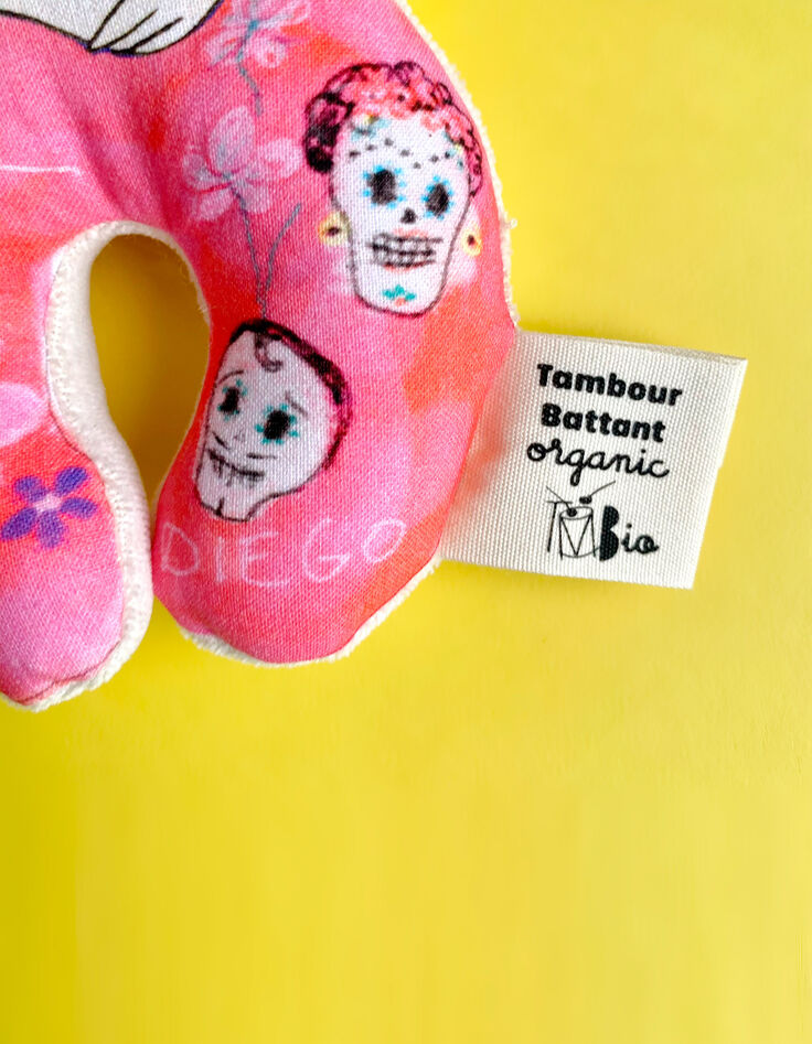TAMBOUR BATTANT Frida Viva organic cotton rattle-3