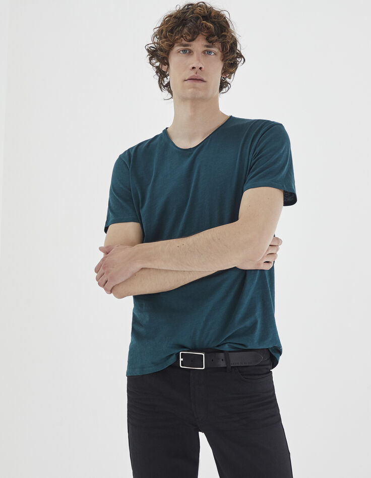 Tee-shirt L'Essentiel dark blue à col V Homme-2