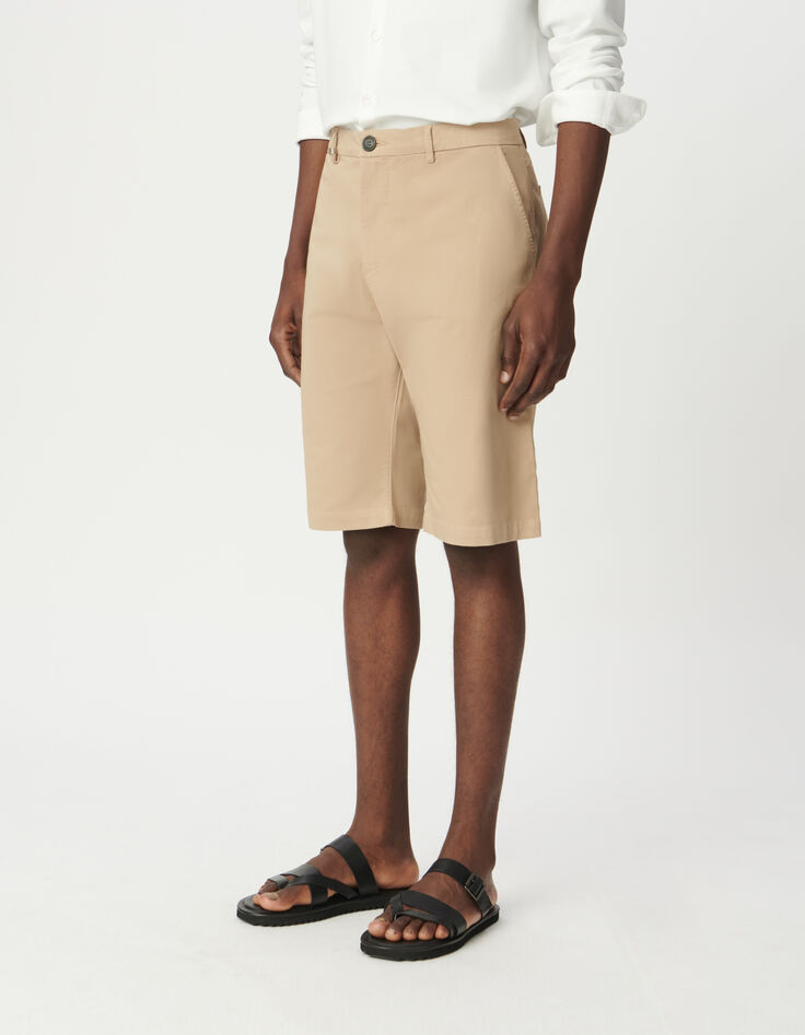 Bermuda CHINO STRAIGHT sable Homme-2 Bermuda CHINO STRAIGHT sable Homme-2