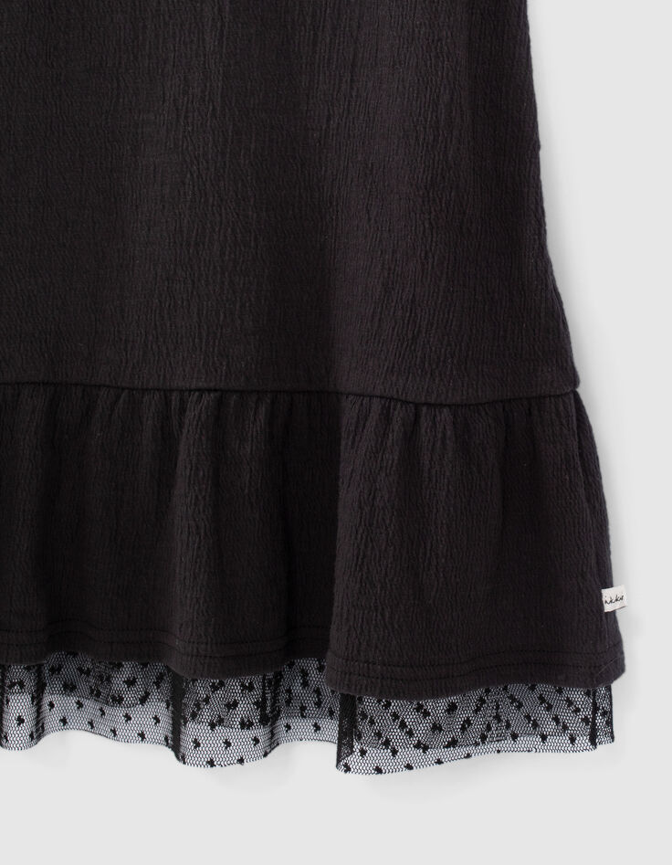 Schwarzes 2-in-1-M&auml;dchenkleid mit wei&szlig;em T-Shirt-6