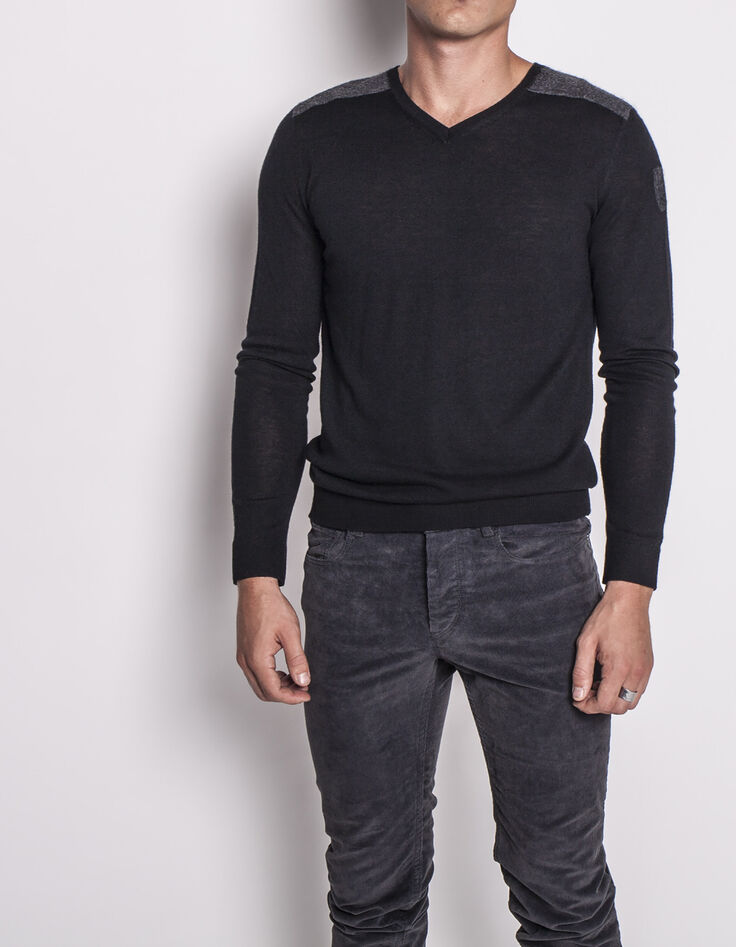 Pull col V homme-2