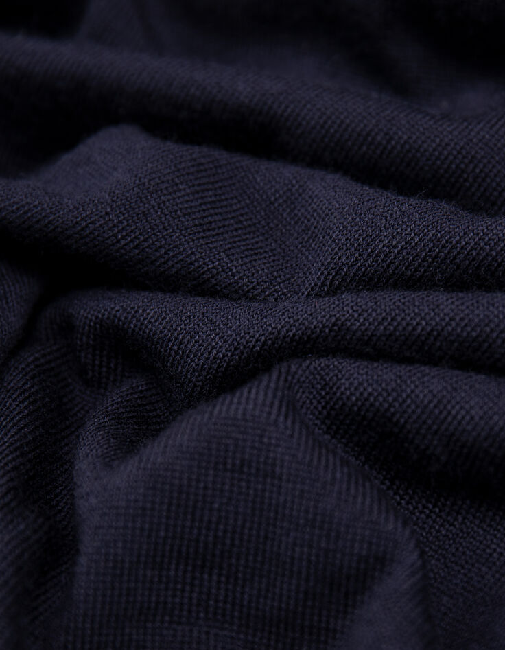 Jersey de cuello alto azul marino para hombre-7