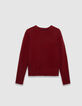 Roter Strickpullover mit Rundhalsausschnitt für Damen-1