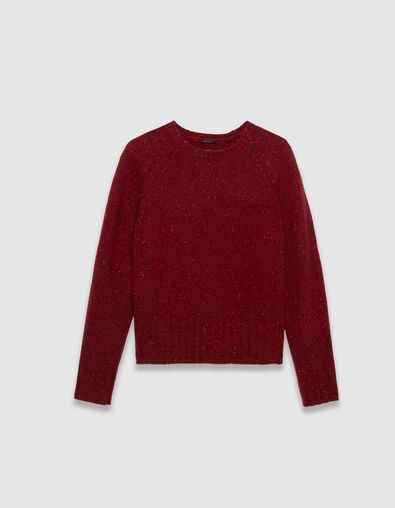 Roter Strickpullover mit Rundhalsausschnitt für Damen - IKKS