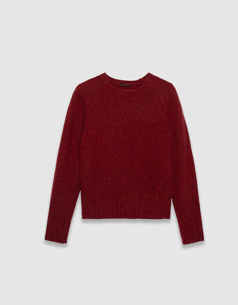 Roter Strickpullover mit Rundhalsausschnitt für Damen - IKKS