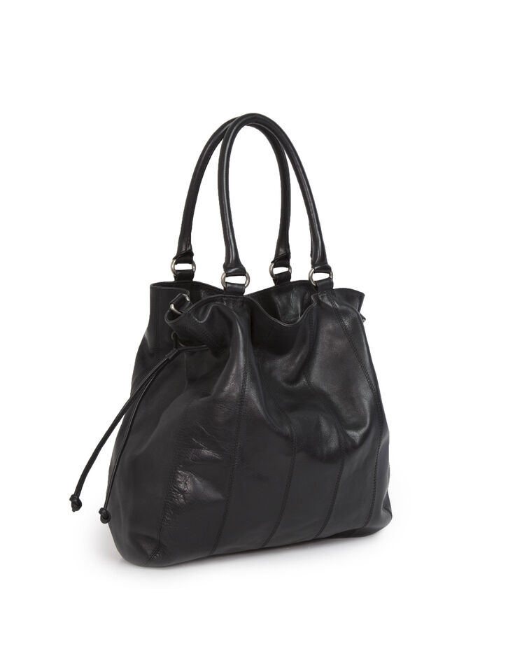 Sac en cuir noir femme-3