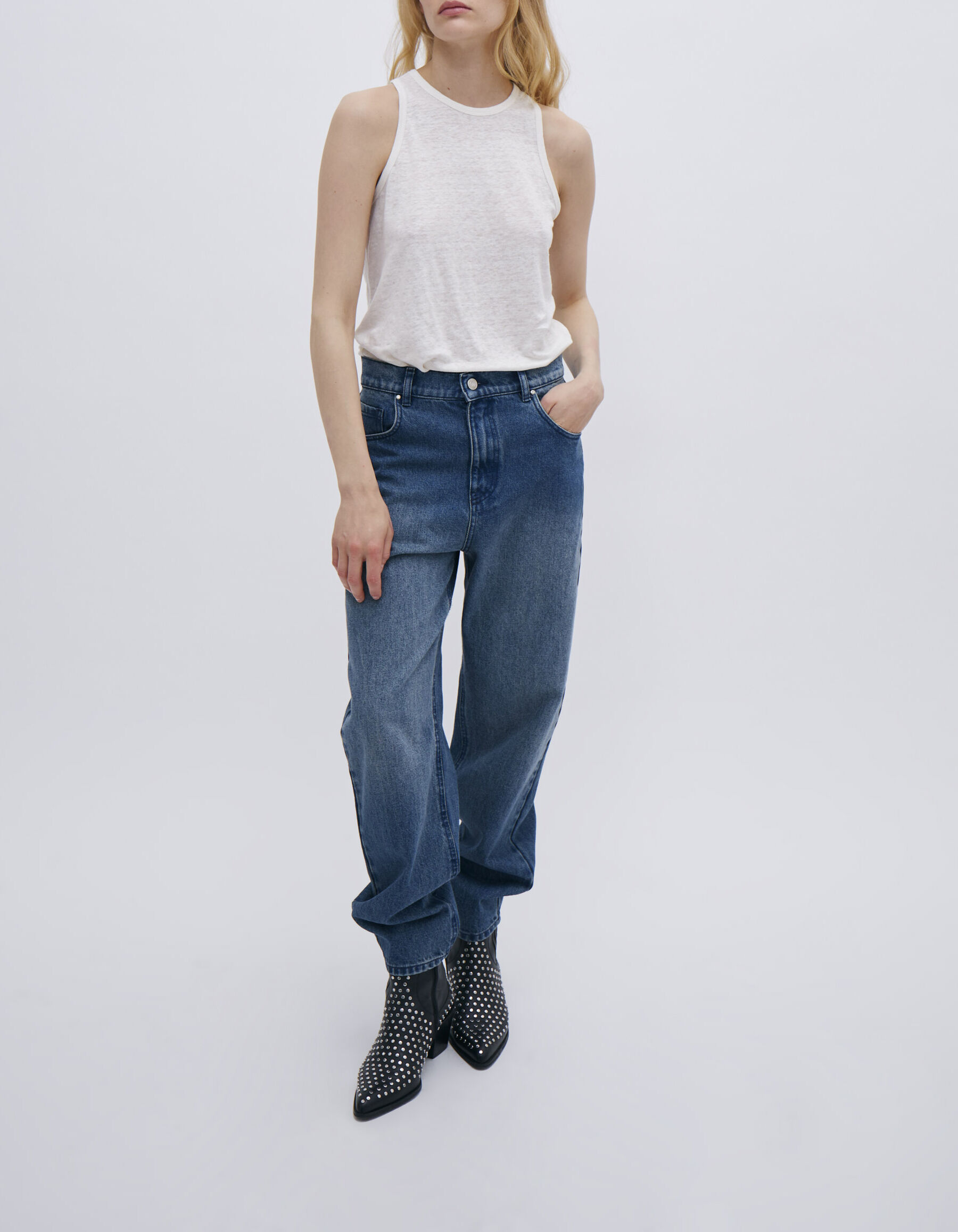Camiseta tirantes sales lino mujer