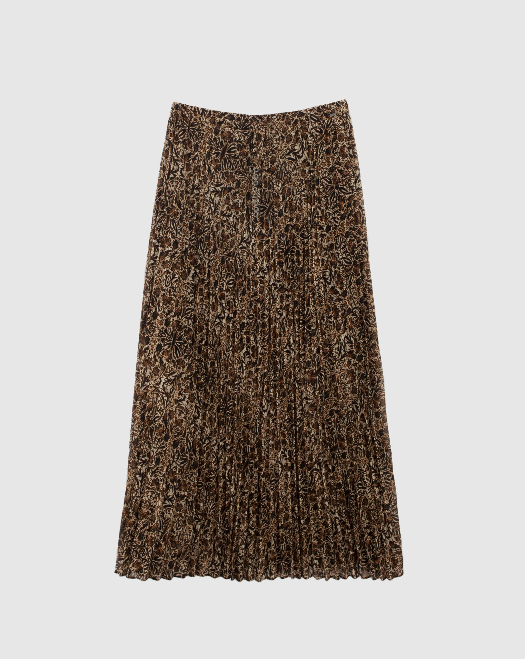 Midi rok plisse arabeskprint dames