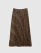 Women’s arabesque print pleated midi skirt-8