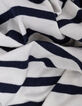 Oversized navy en wit matrozen T-shirt met schouderjuwelen Dames-6