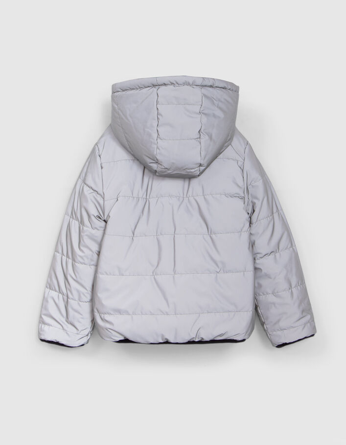 Jungenwendesteppjacke in Grün oder reflektierendem Grau-8