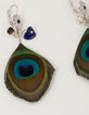 Boucles d'oreilles paon femme-2