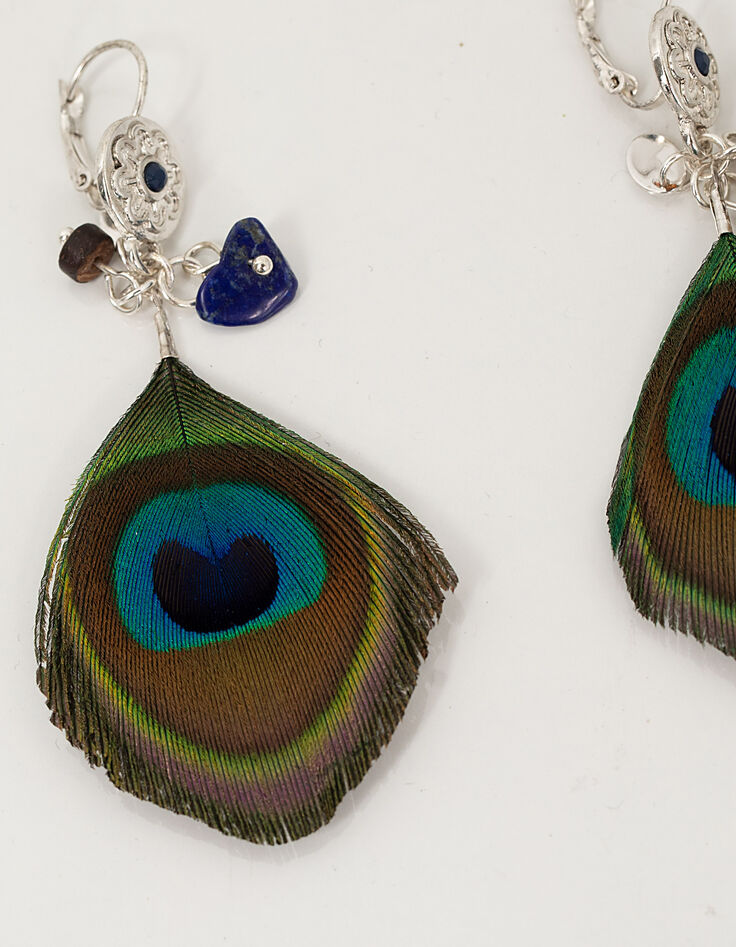 Boucles d'oreilles paon femme-2 Boucles d'oreilles paon femme-2