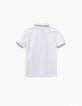 Polo blanco óptico con bolsillo bordado IKKS niño-5