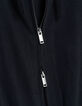 Women's black hooded cardigan knitted with rhinestone numbers on back-8
