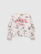 Sudadera cruda bio estampado tela de Jouy niña -1