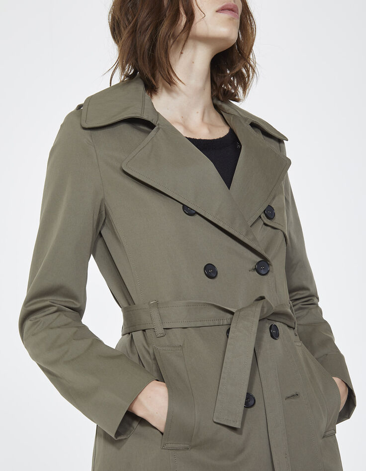 Women's short trench coat-4