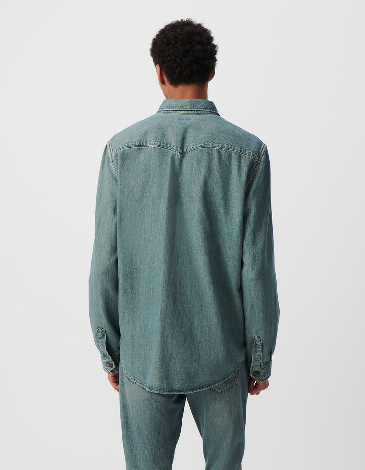 Sobrecamisa vaquera REGULAR azul grisáceo hombre-4