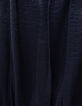 Geüpcyclede marineblauwe jurk met elastische taille Dames-8