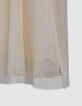 Robe-tutu écrue bi-matière brodée fille-4