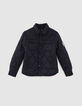 Plumas reversible navy y cuadros niño-3