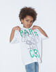 T-shirt blanc coton bio visuel trompettiste gar&ccedil;on-6