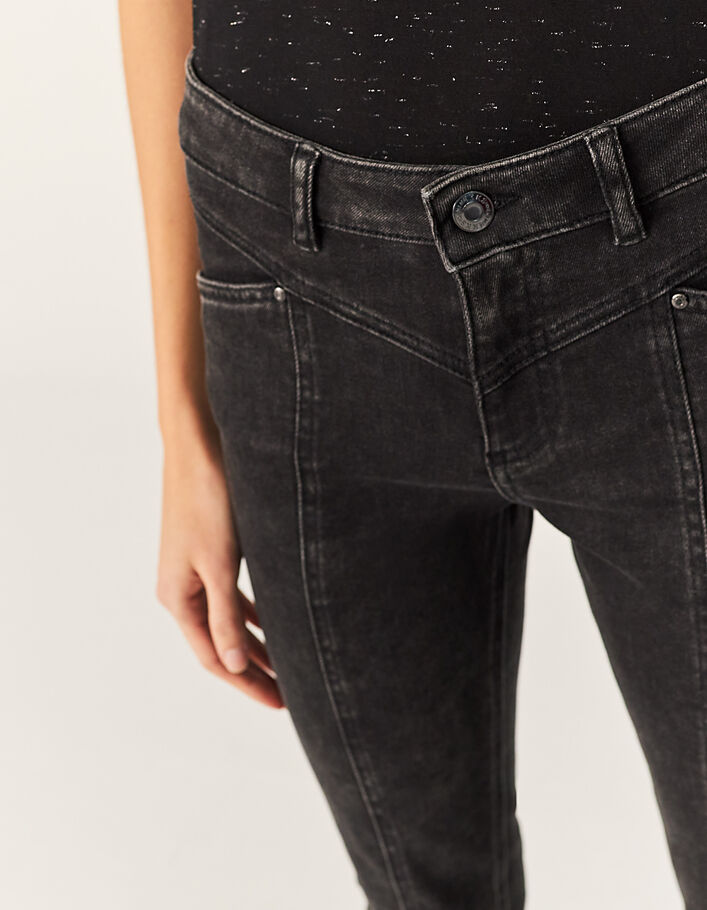 Women’s grey recycled mid-waist sculpt-up slim jeans - IKKS
