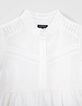 Robe blanche jacquard fantaisie fille-2