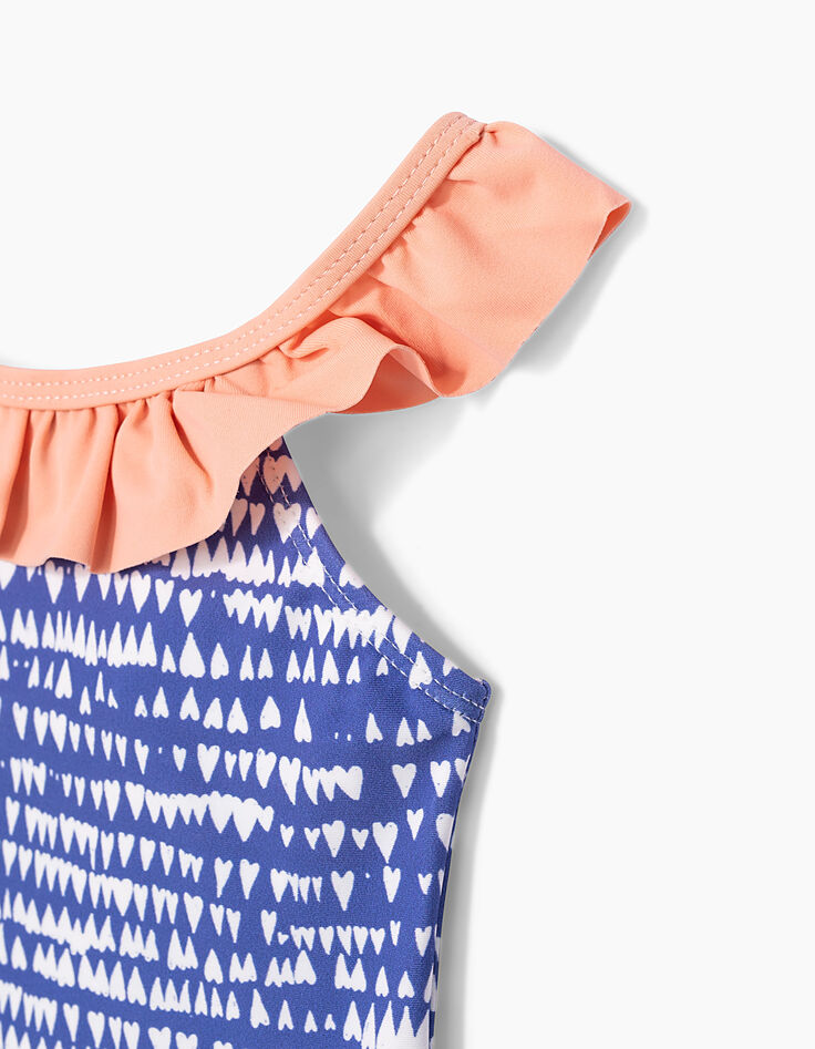 Blauw badpak met hartjesprint voor babymeisjes-4