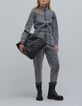 Mono vaquero gris con cremallera para mujer-2