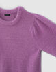 Girls’ dark pink knit sweater dress-5