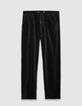 Zwarte jogpant ribvelours elastische taille Heren-5