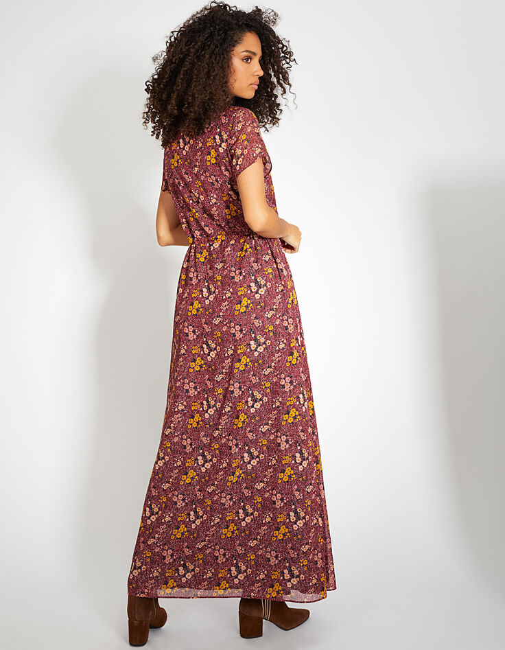 Vestido largo peonía estampado Folk I.Code-3