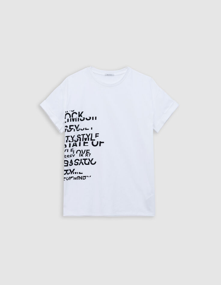 Tee-shirt col rond blanc visuel messages-6 Tee-shirt col rond blanc visuel messages-6