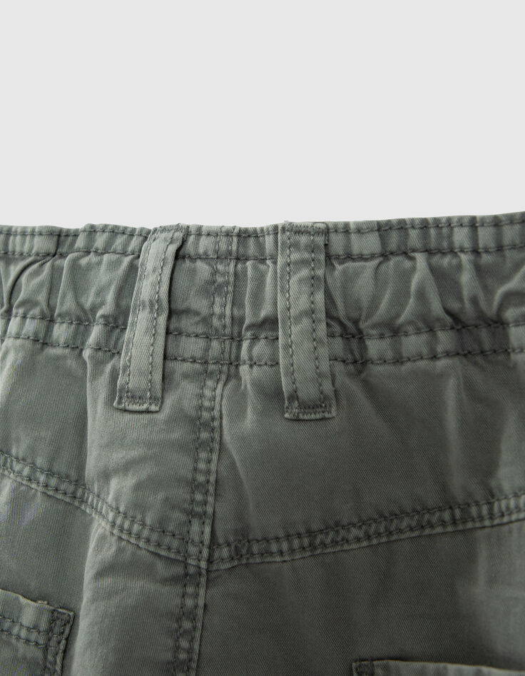 Langer, khaki Mädchenrock-6