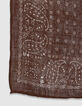 Square brown bandana scarf Men-2