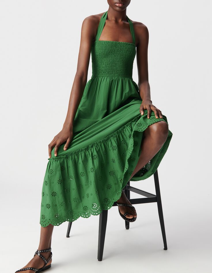 Strapless jurk met gesmokte rug Dames-4