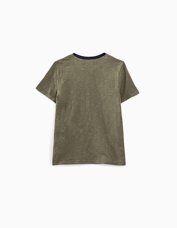 Tee-shirt kaki visuel peace en vans garçon -3