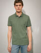 Polo SLIM sauge bi-mati&egrave;re avec dos jersey Homme-1
