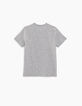 Tee-shirt gris chiné moyen visuel panda-skateur garçon -5
