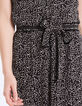 Vestido largo de crepé estampado minimalista-8