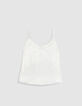 Top caraco fines bretelles blanc dentelle Femme-1