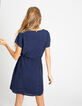 Vestido marino con tiras encaje-4